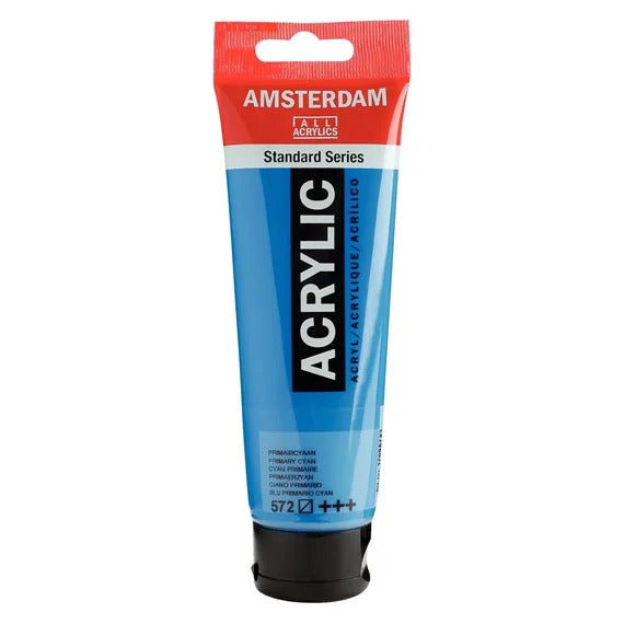 Colore Acrilico Amsterdam 120 Ml Blu Primario Cyan