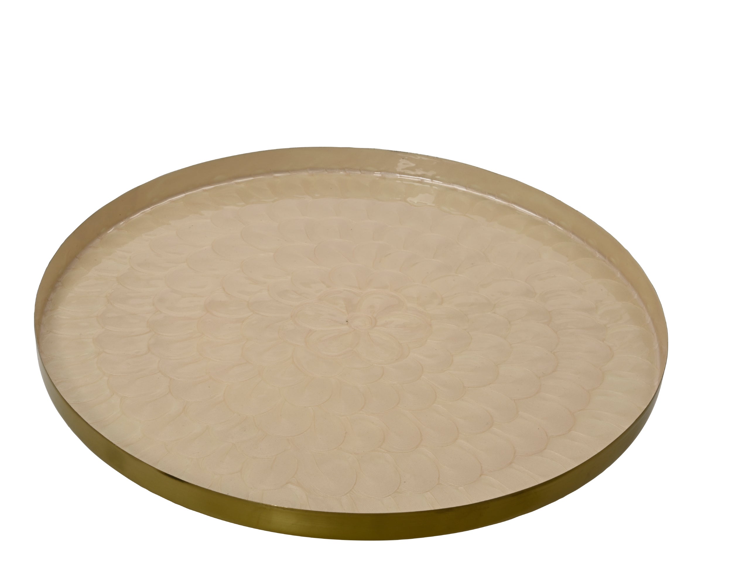 Sottopiatto Metallo Avorio D 48x2 Cm