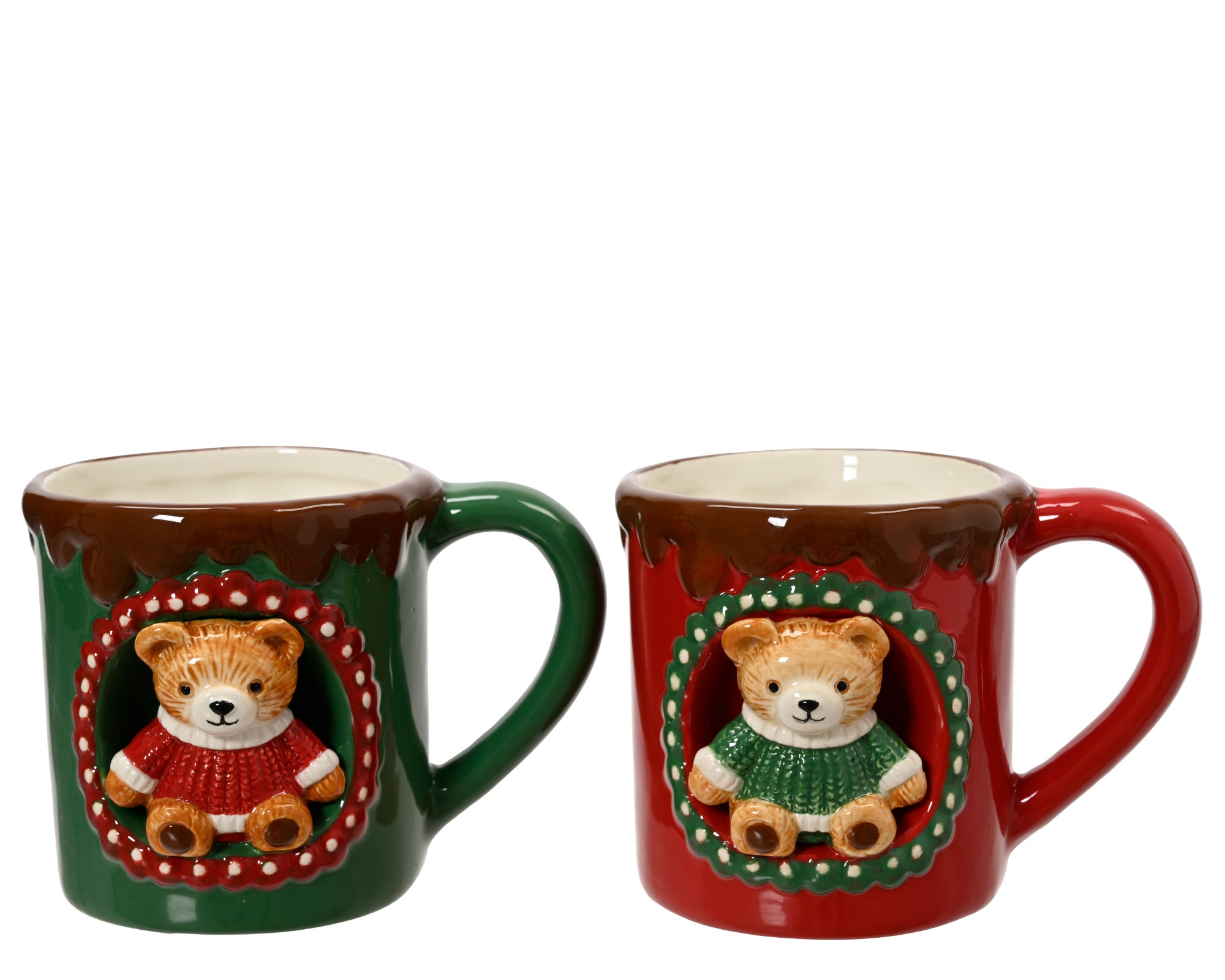 Mug Con Orsetto Verde Rosso 1 Pezzo
