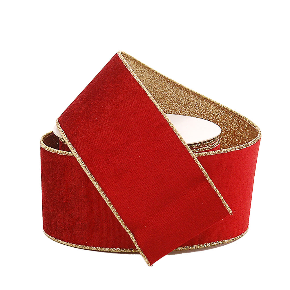Nastro Rosso In Velluto 6,30cmx9,10m