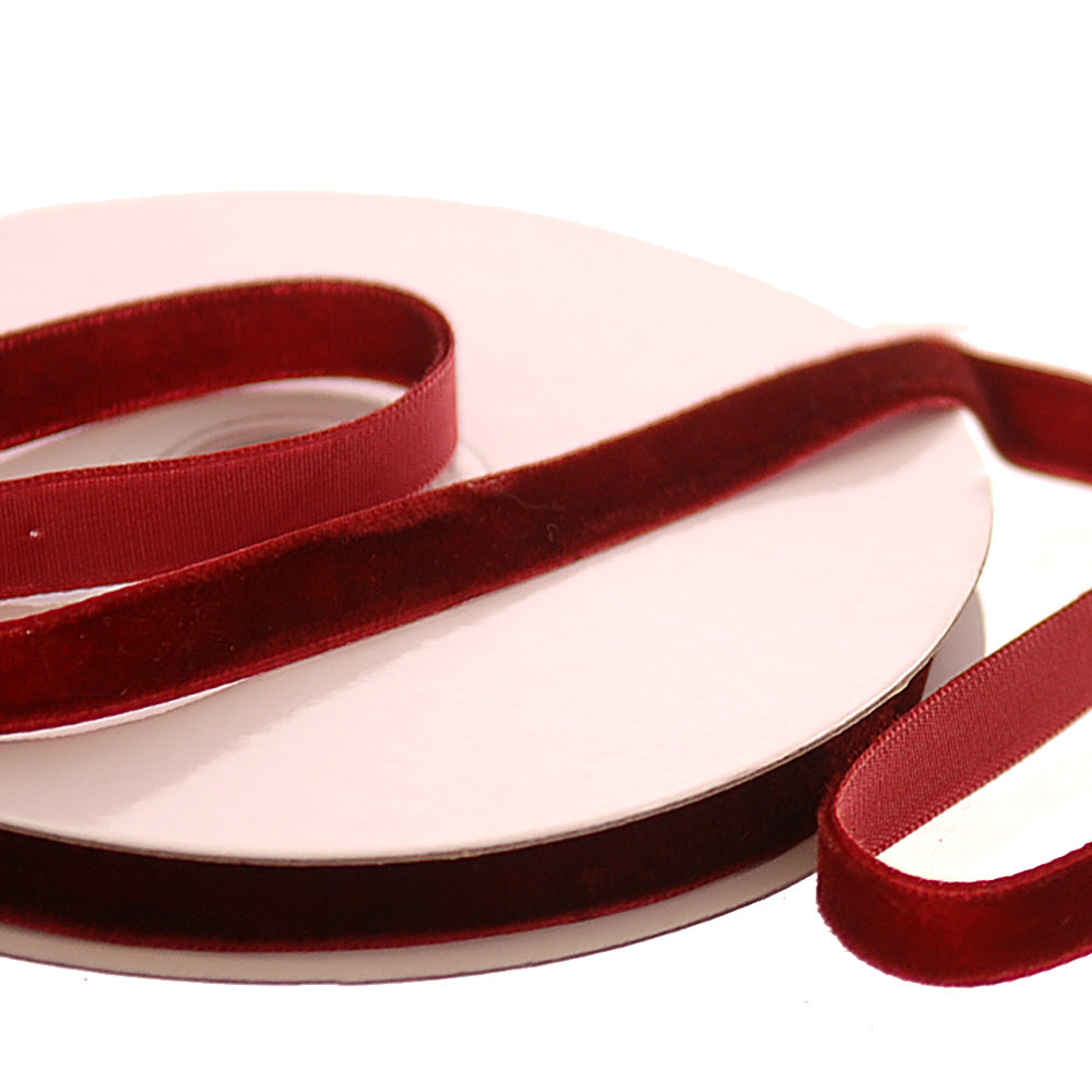 Nastro In Velluto Burgundy 1cmx9m