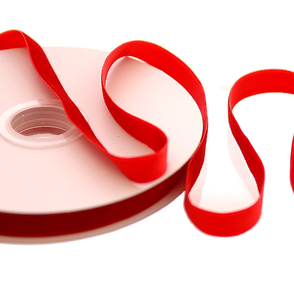 Nastro In Velluto Rosso 1cmx9m