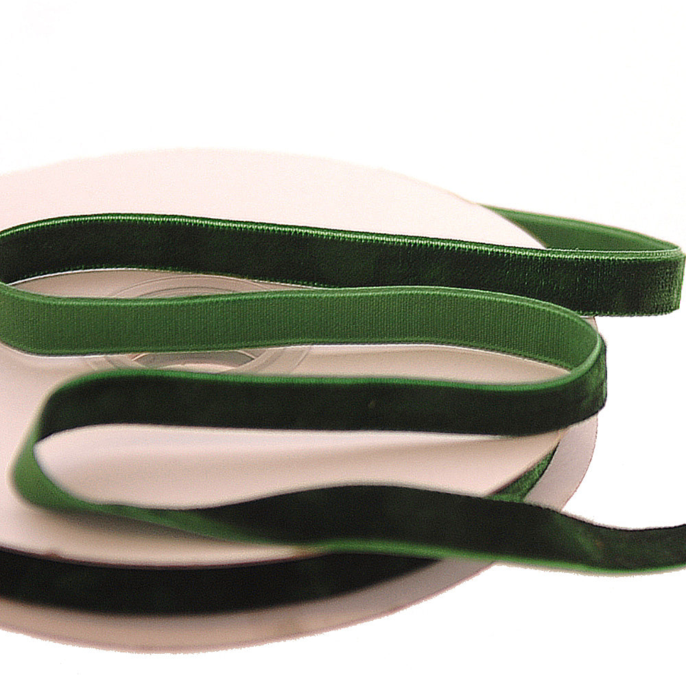 Nastro In Velluto Verde Scuro 1cmx9m