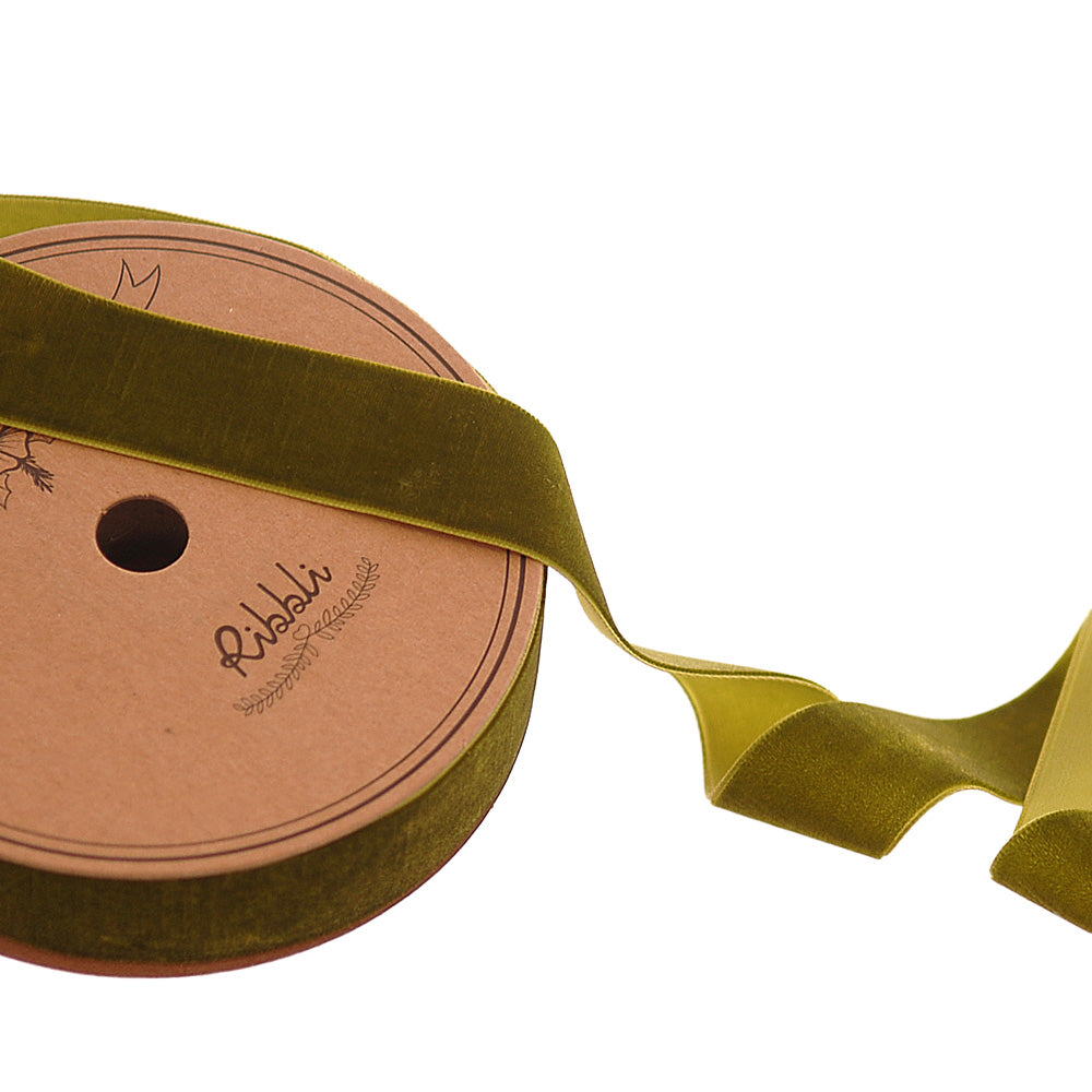 Nastro In Velluto Verde 2,5cmx9m