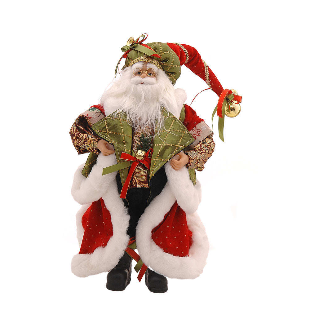 Babbo Natale Rosso Verde 45 Cm
