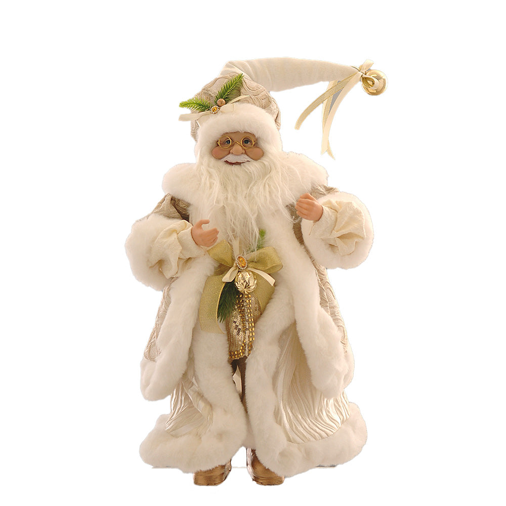 Babbo Natale Oro Avorio 46 Cm