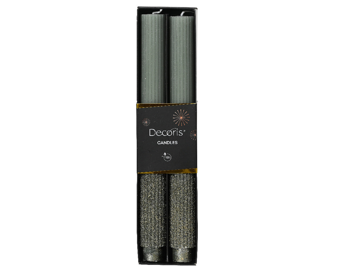 Set 2 Candele Rosemary Green D 2,8x26,5 Cm