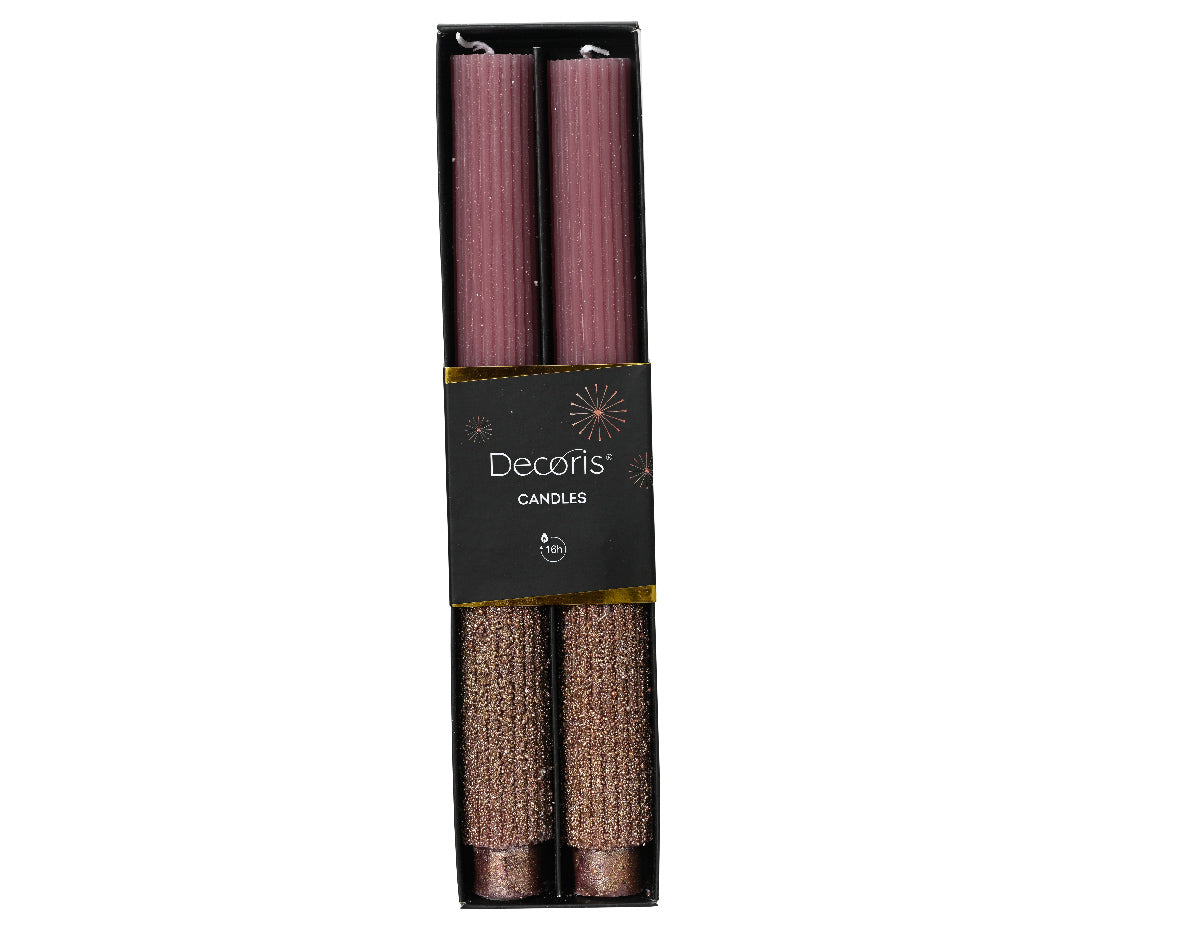 Set 2 Candele Vintage Pink D 2,8x26,5 Cm