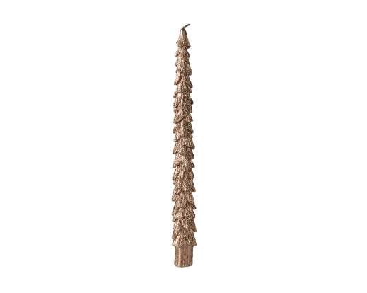 Box 2 Candele Ginger Brown Decoro Albero 25 Cm