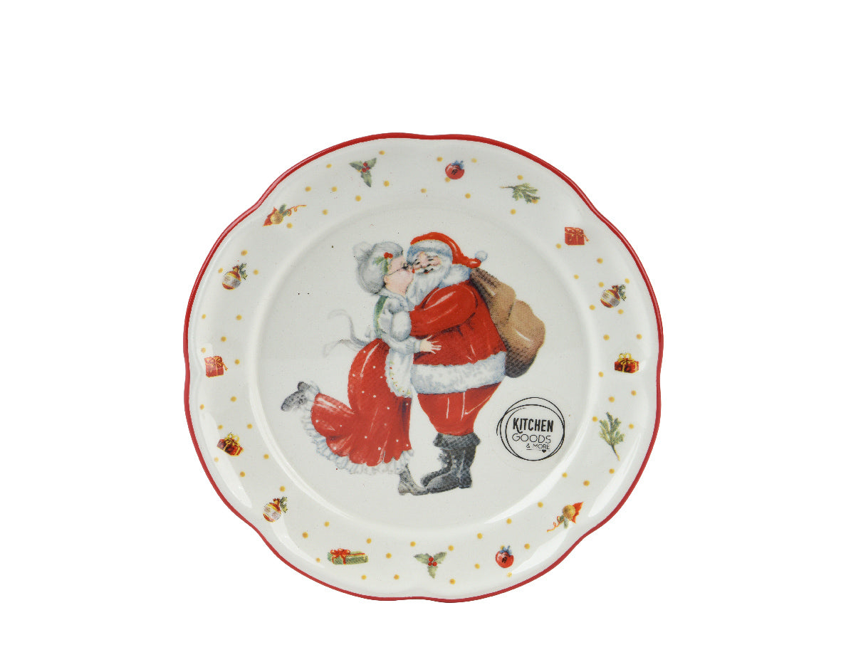 Sottopiatto Babbo Mamma Natale D 16 Cm