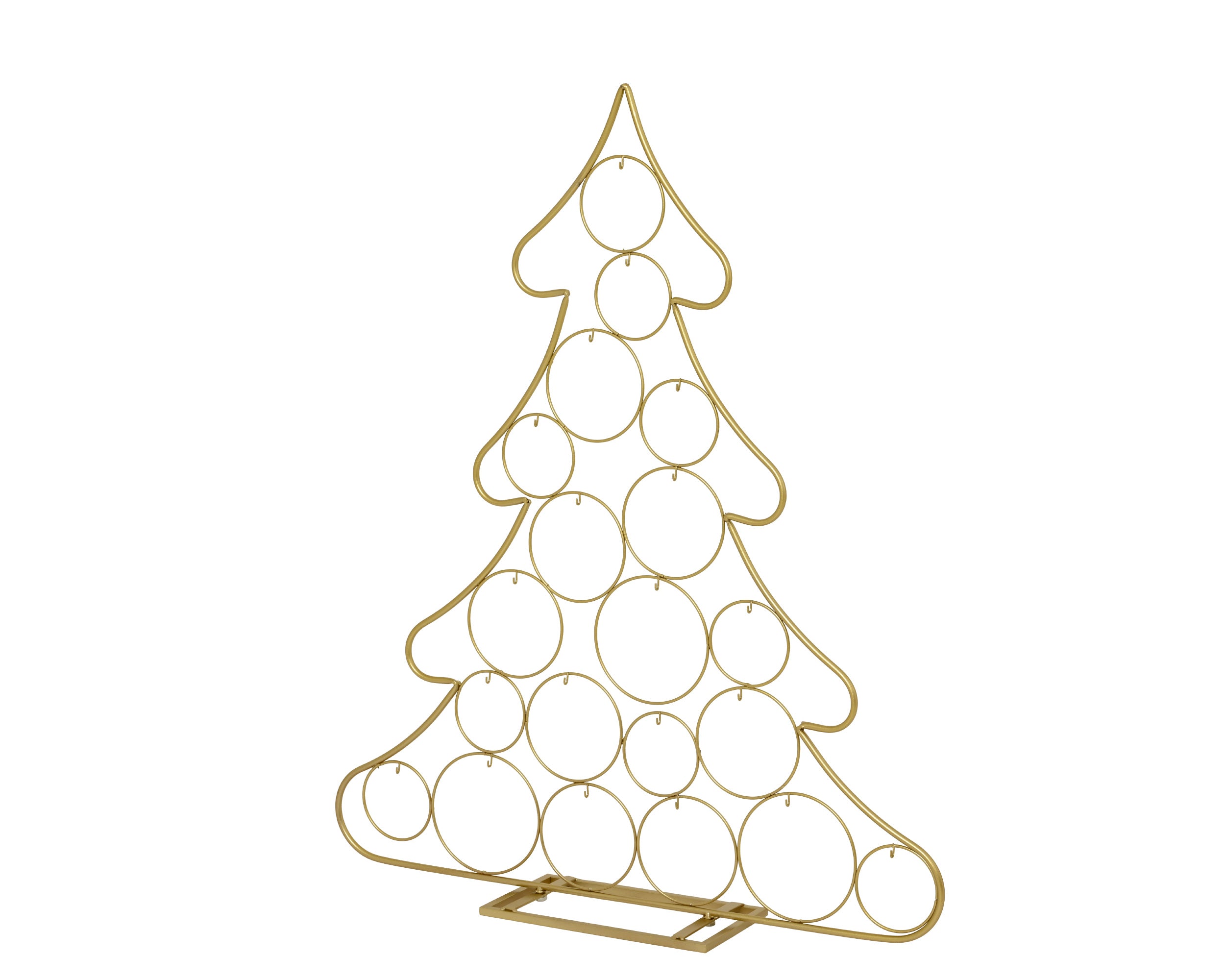 Supporto Albero Con Ganci Finitura Oro 81x16x96 Cm