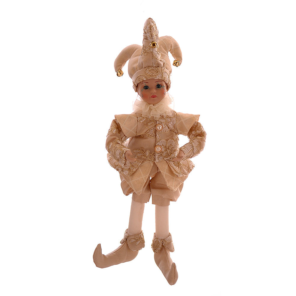 Bambino Seduto Oro E Avorio Con Suono 43cm