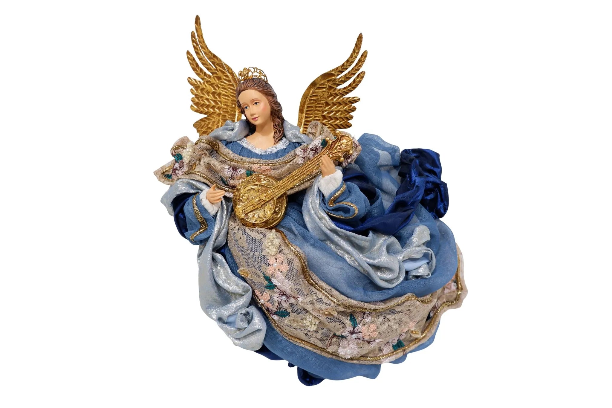 Angelo Con Lira Blu 36 Cm