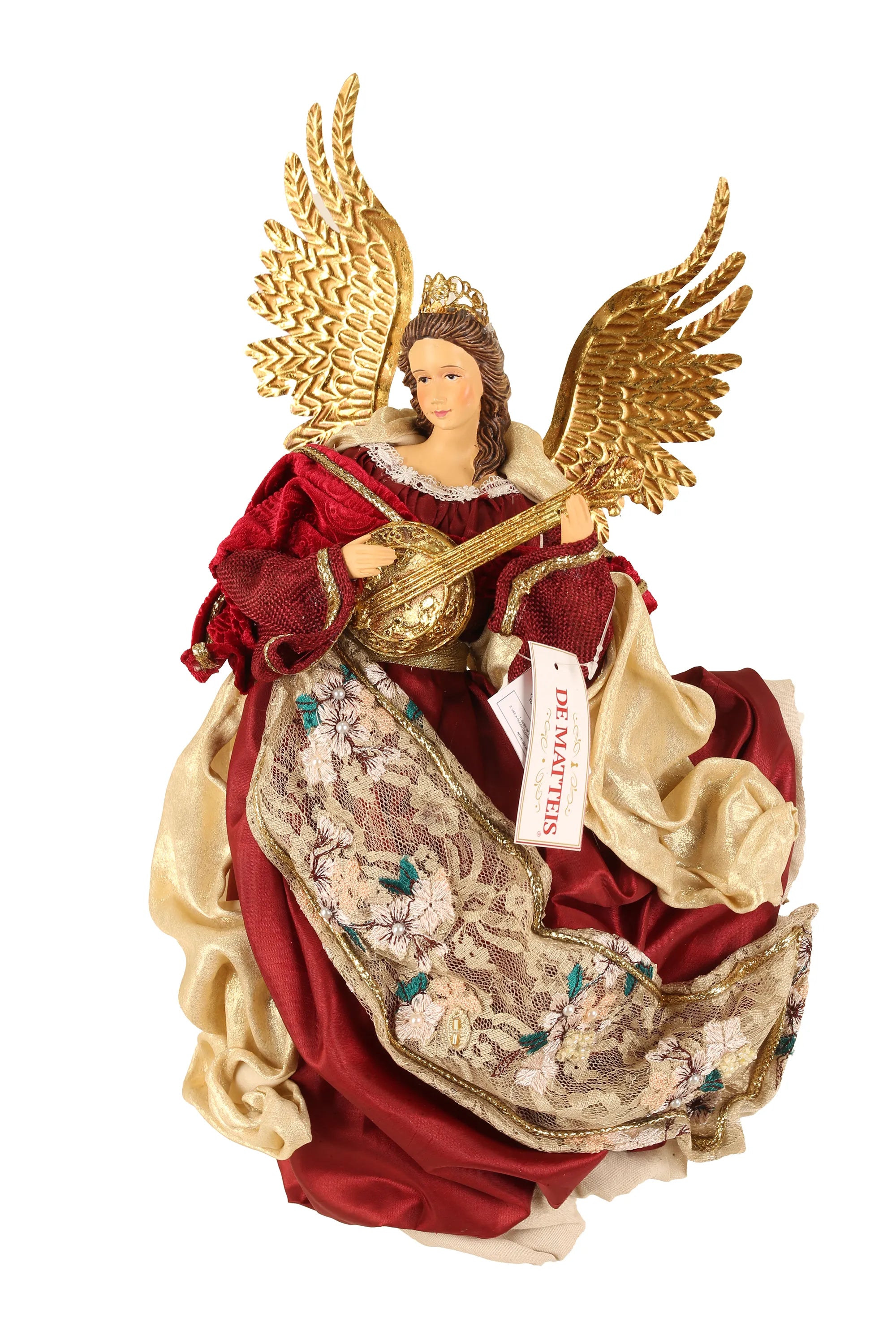 Angelo Con Lira Borgogna 36 Cm