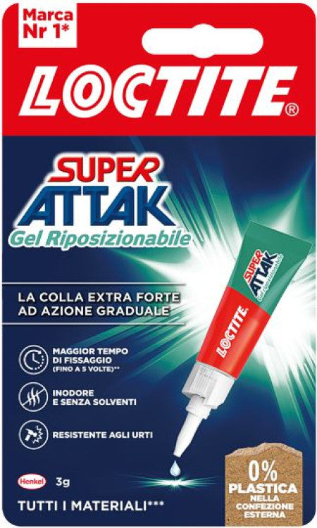 Loctite Super Attak Gel Riposizionabile 3 G