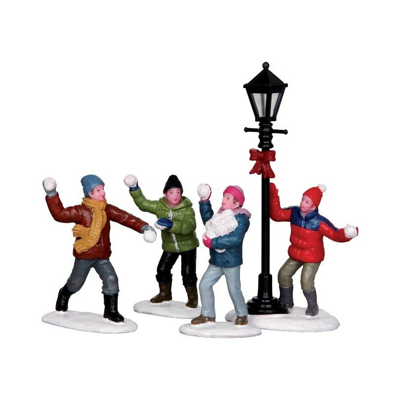 Snowball Fight! Set Of 4 Lemax