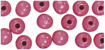 Perline In Legno Rosa 10 Mm 52 Pz Rayher