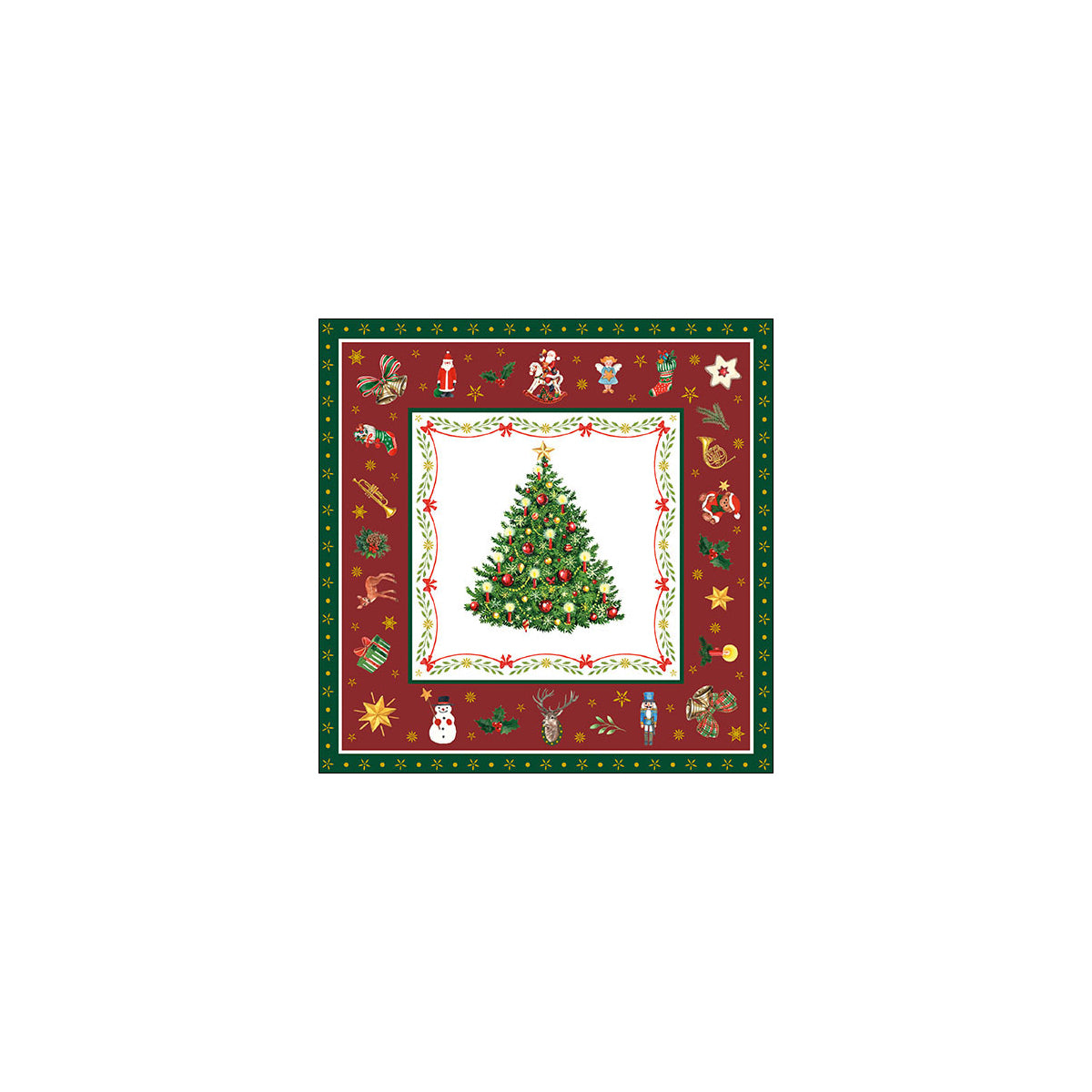 Set 20 Tovaglioli 33x33 Cm Evergreen Red
