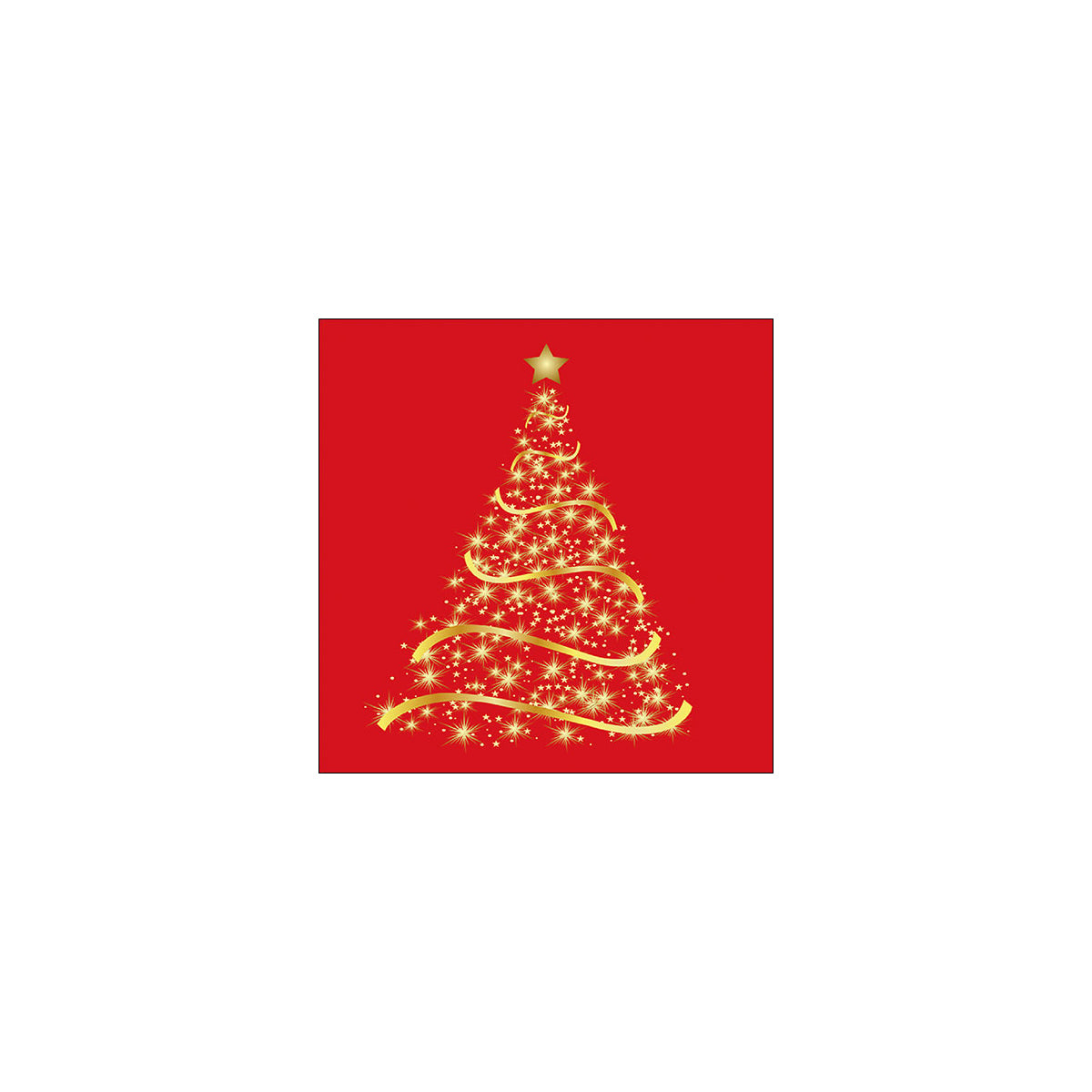 Set 20 Tovaglioli 33x33 Cm Shining Tree Red
