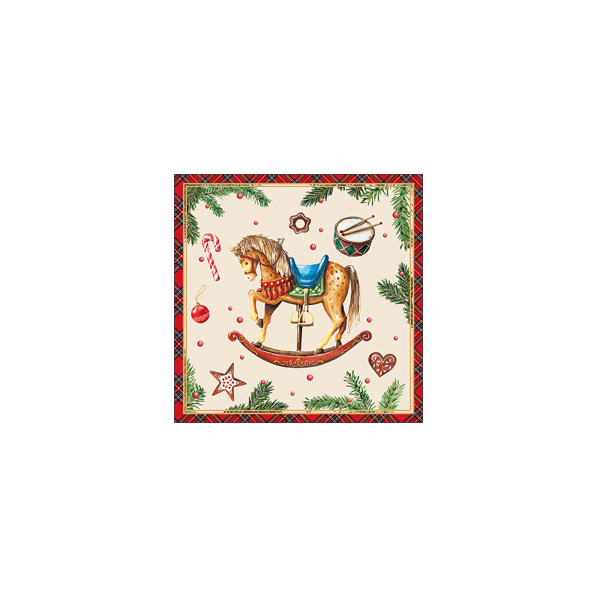 Set 20 Tovaglioli 33x33 Cm Classic Rocking Horse Cream