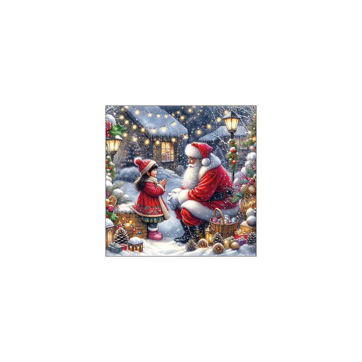 Set 20 Tovaglioli 33x33 Cm Talking To Santa