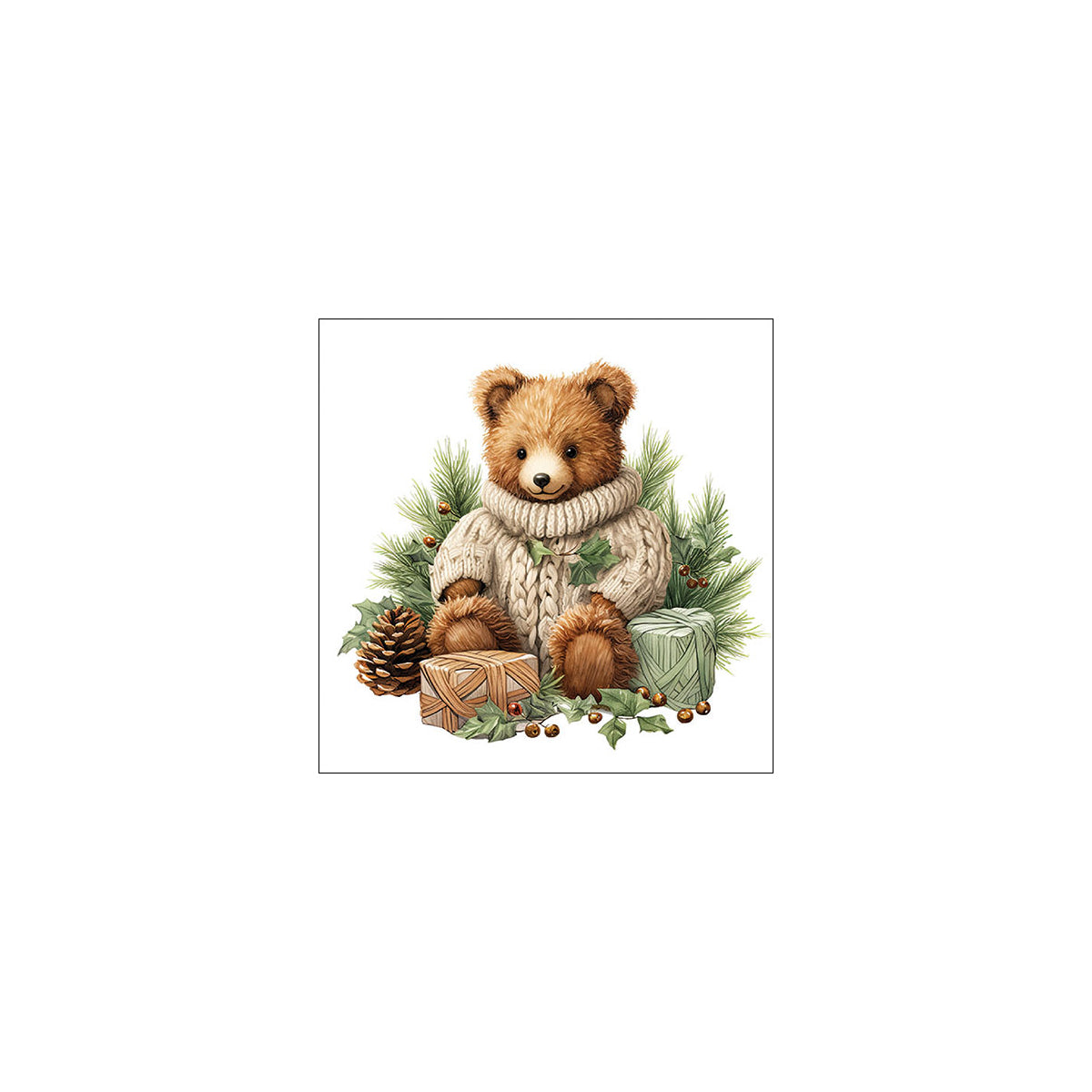 Set 20 Tovaglioli 33x33 Cm Cuddle Bear