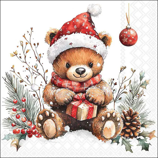 Set 20 Tovaglioli 33x33 Cm Teddy's Gift White