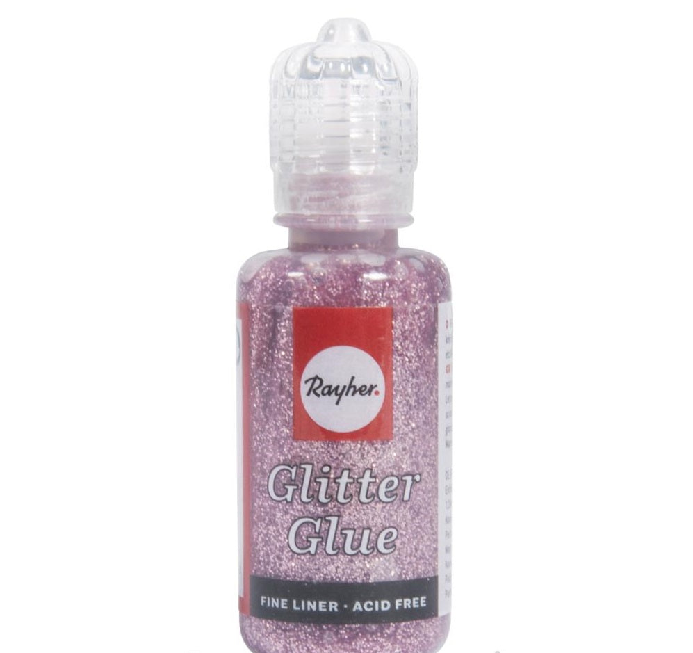 Glitter Glue Metallico Rayher 20 Gr Rosa