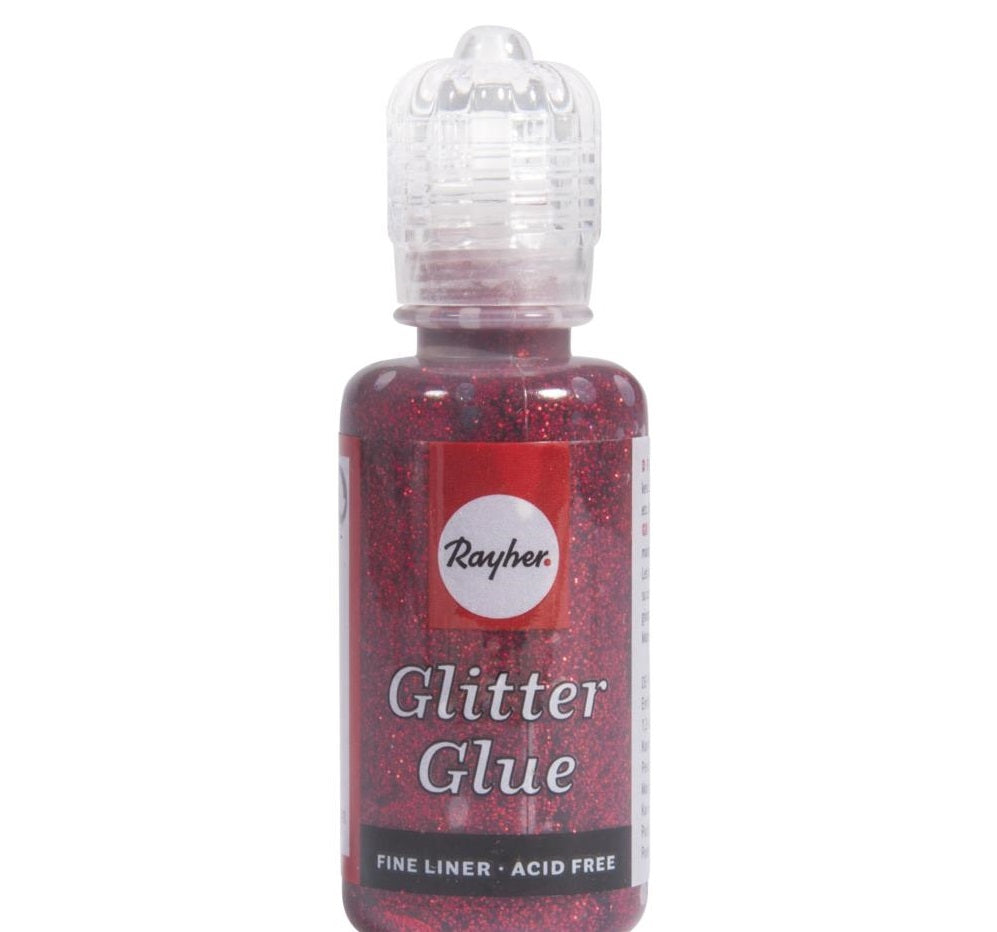 Glitter Glue Metallico Rayher 20 Gr Rosso Vino