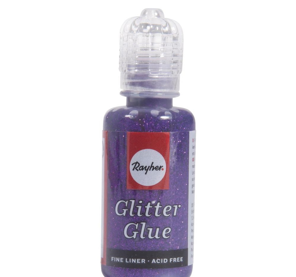 Glitter Glue Metallico Rayher 20 Gr Viola Porpora