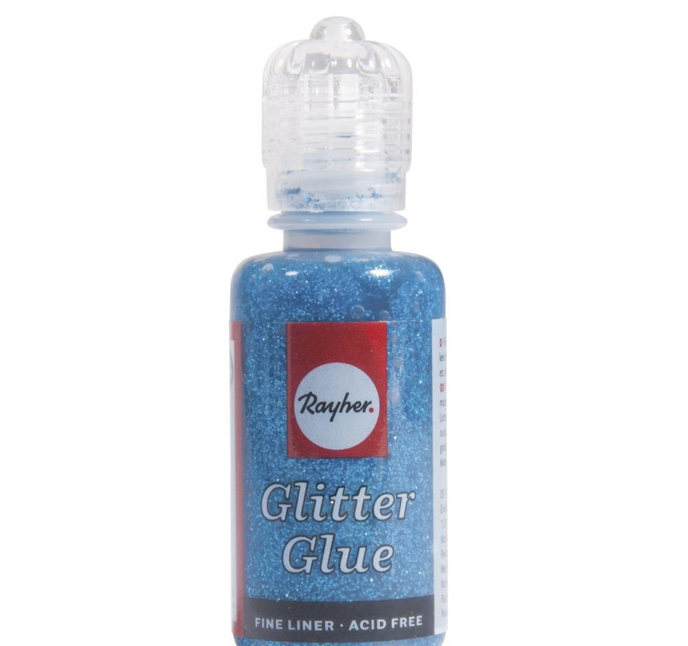 Glitter Glue Metallico Rayher 20 Gr Azzurro