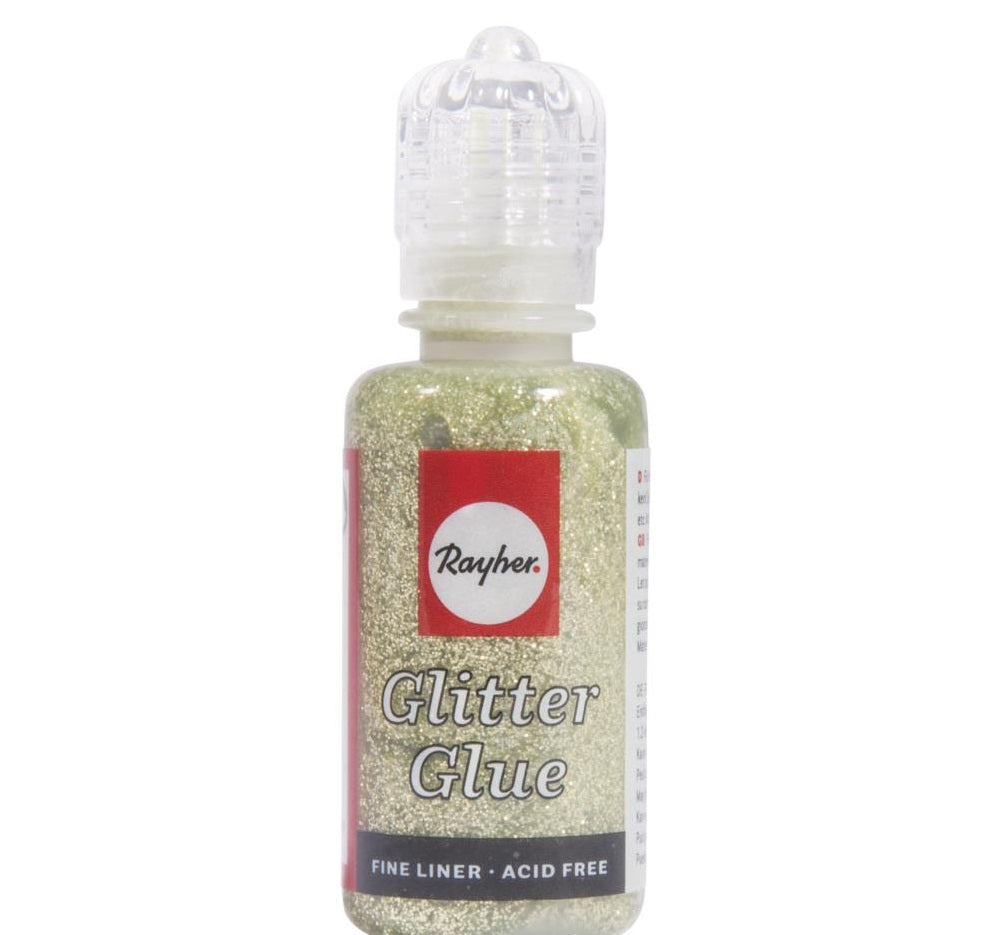 Glitter Glue Metallico Rayher 20 Gr Verde Tiglio