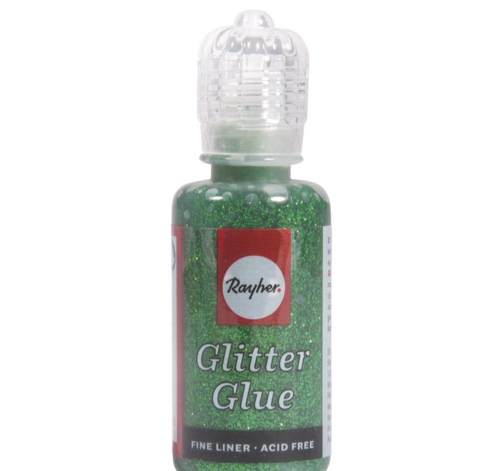 Glitter Glue Metallico Rayher 20 Gr Verde Foglio