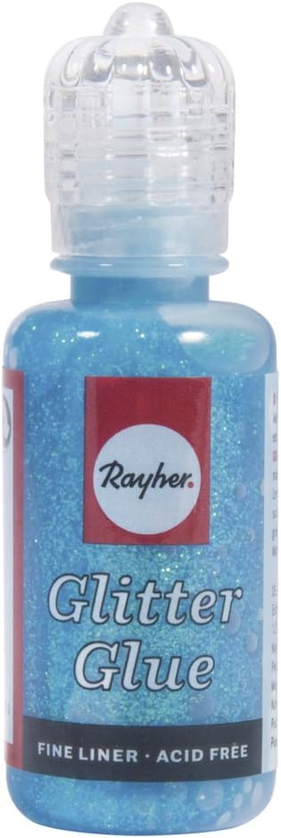 Glitter Glue Rayher 20 Gr Blu Chiaro Irr.