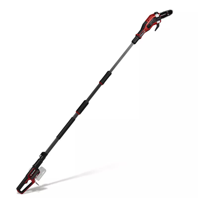 Einhell, Potatore Gp-Lc 18/20 Li T Bl-Solo motosega a batteria con asta telescopica nera e dettagli rossi per potatura rami alti - DeMatteis.it