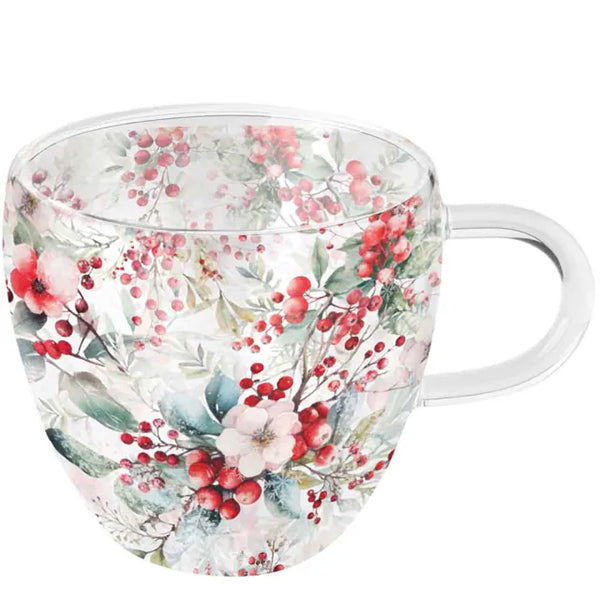 Tazza Doppio Vetro 0,2 L Winter Berries