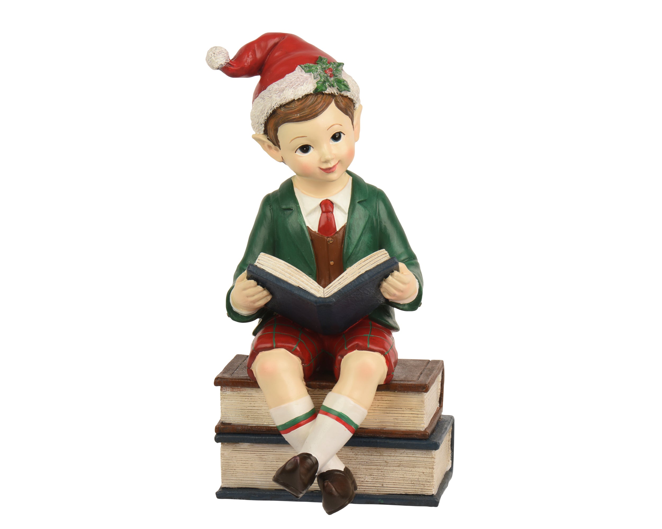 Elfo Su Libro Che Legge 22x23x41 Cm