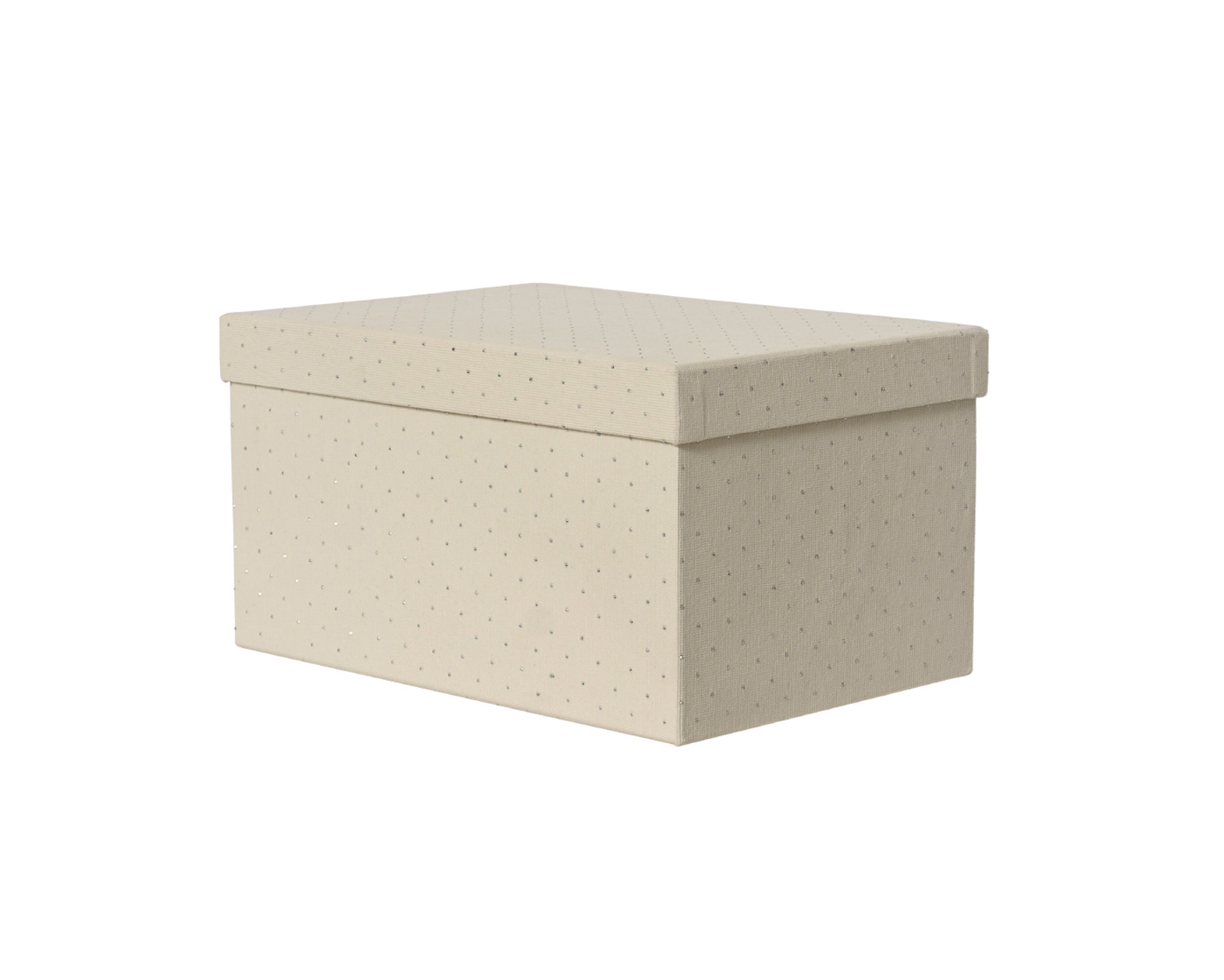 Scatola Rivestita Crema 34,5x24x18,5 Cm