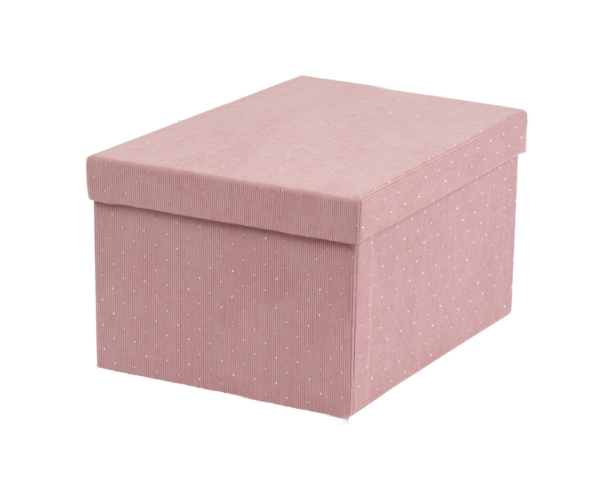 Scatola Rivestita Rosa 34,5x24x18,5 Cm