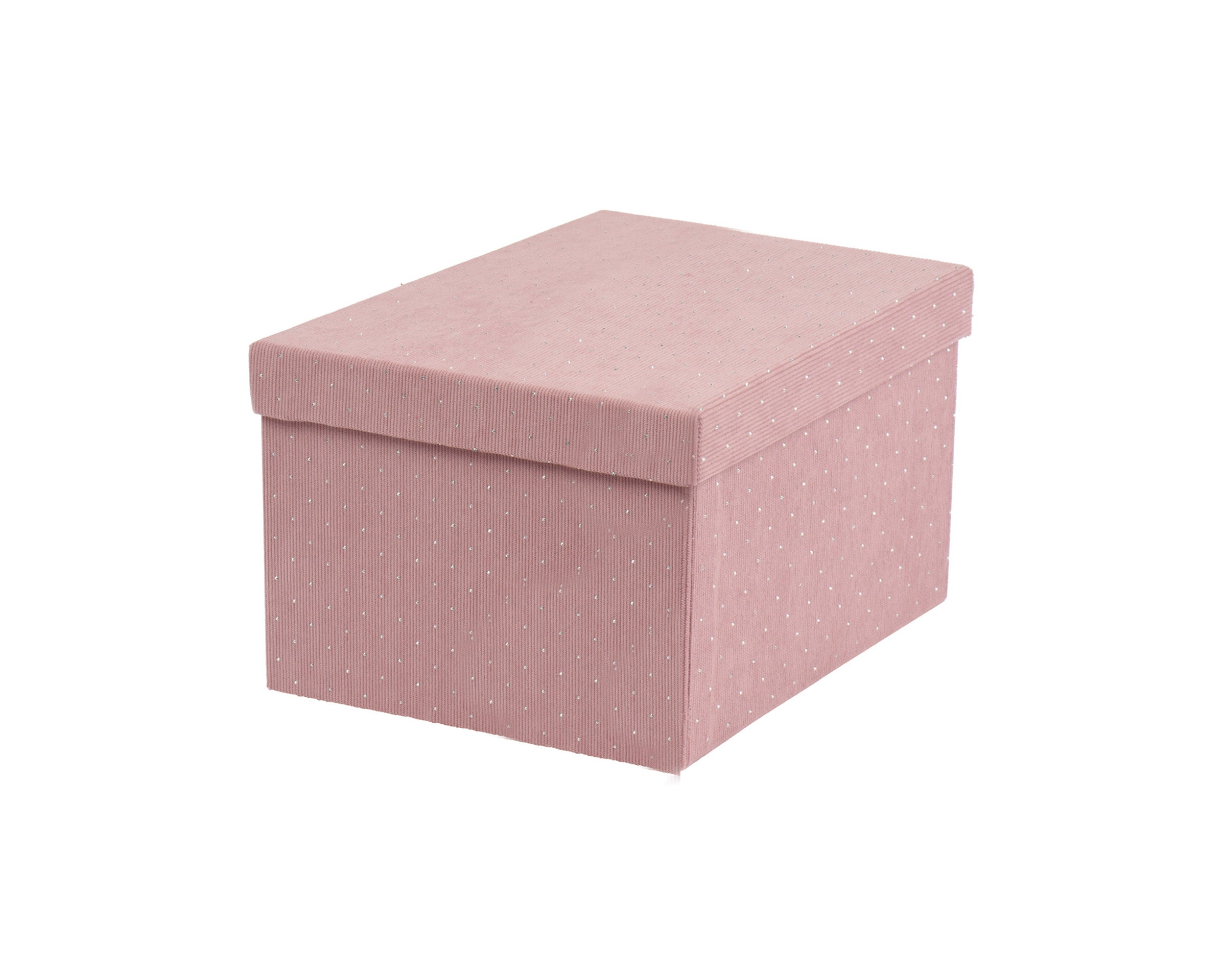 Scatola Rivestita Rosa 28x20x15,5 Cm