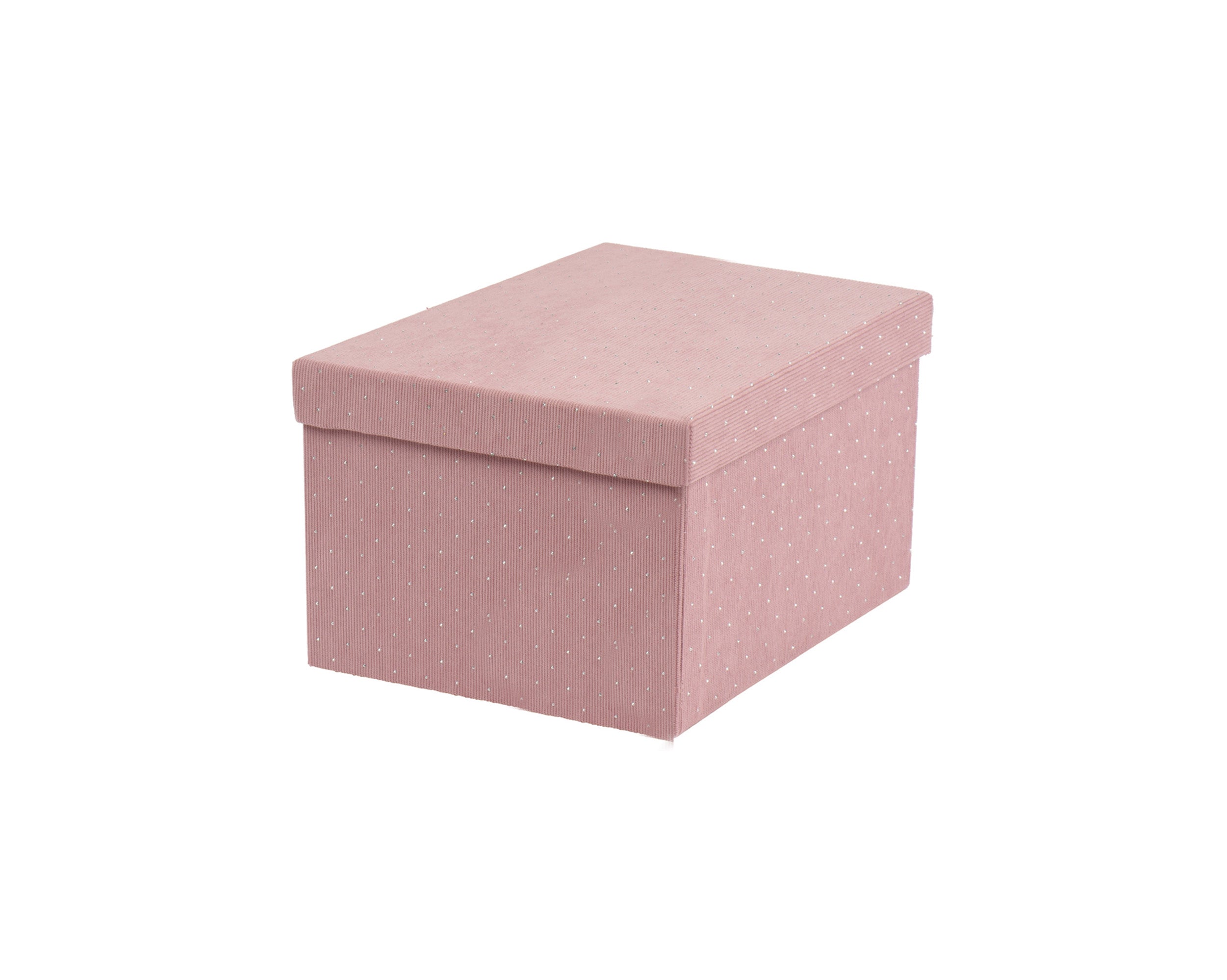 Scatola Rivestita Rosa 22x16x12,5 Cm