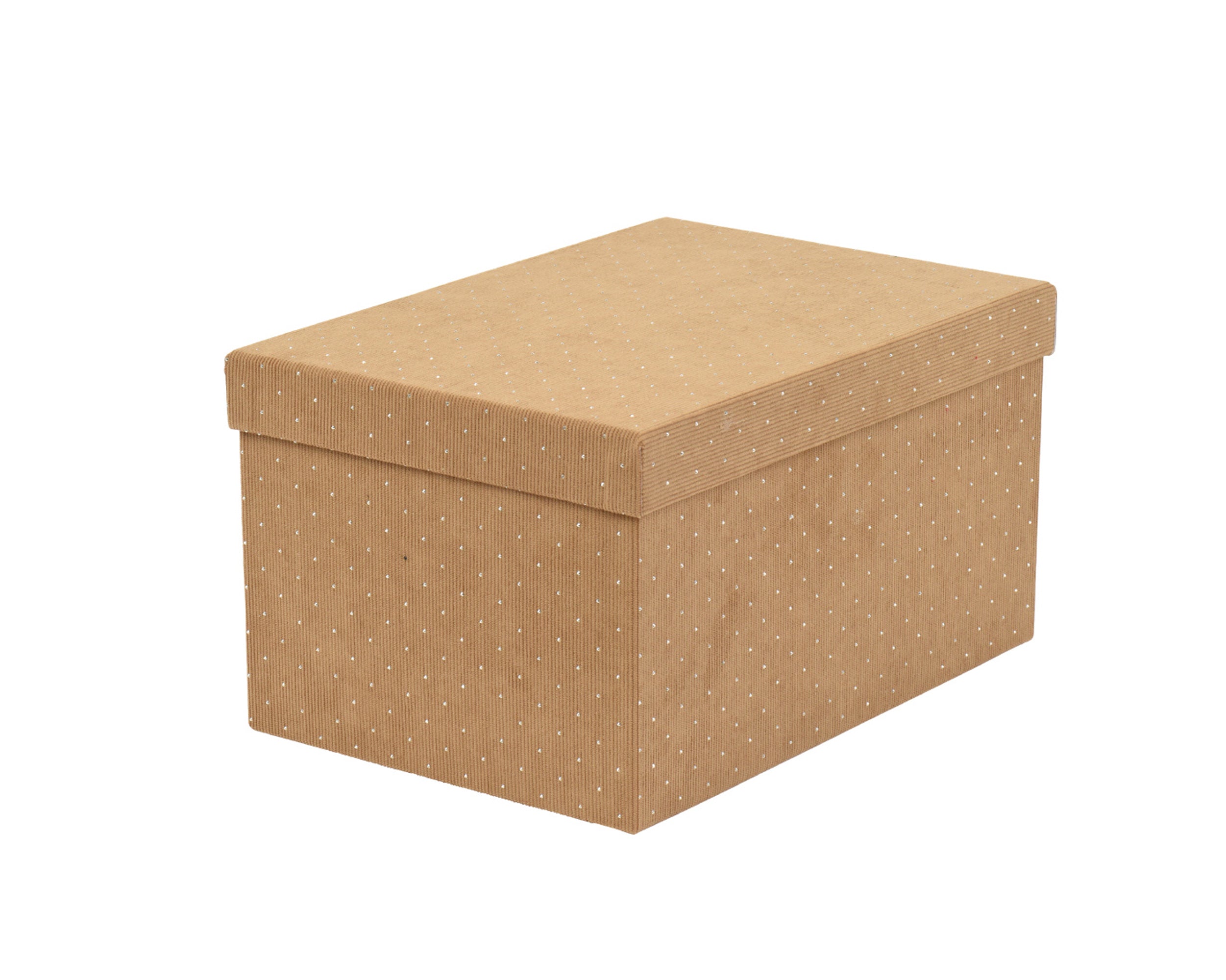 Scatola Rivestita Beige 34,5x24x18,5 Cm