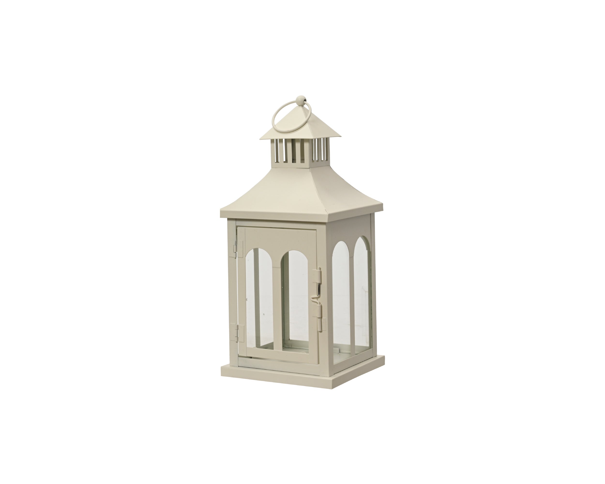Lanterna Metallo Bianco 13x13x30 Cm