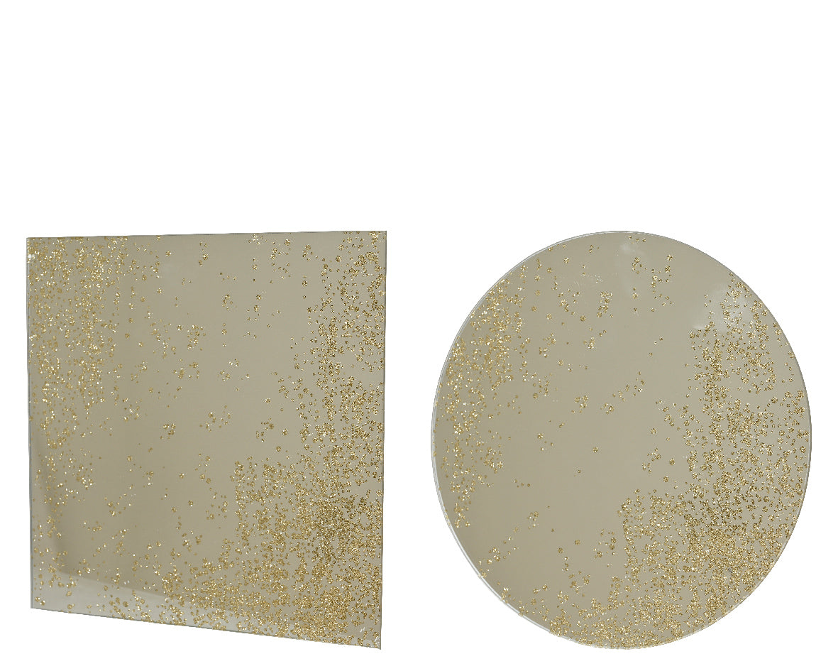 Sottocandela Metallo Finitura Oro 20 Cm