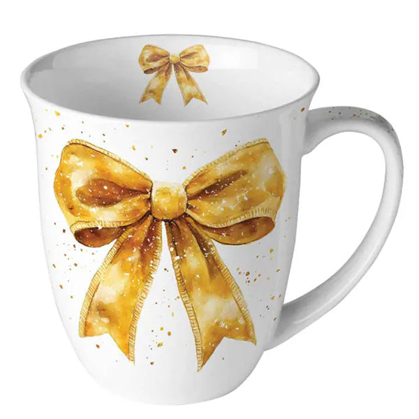 Mug 0,4 L Fancy Bow Gold White