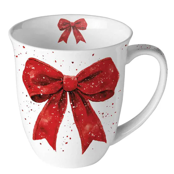 Mug 0,4 L Fancy Bow Red White
