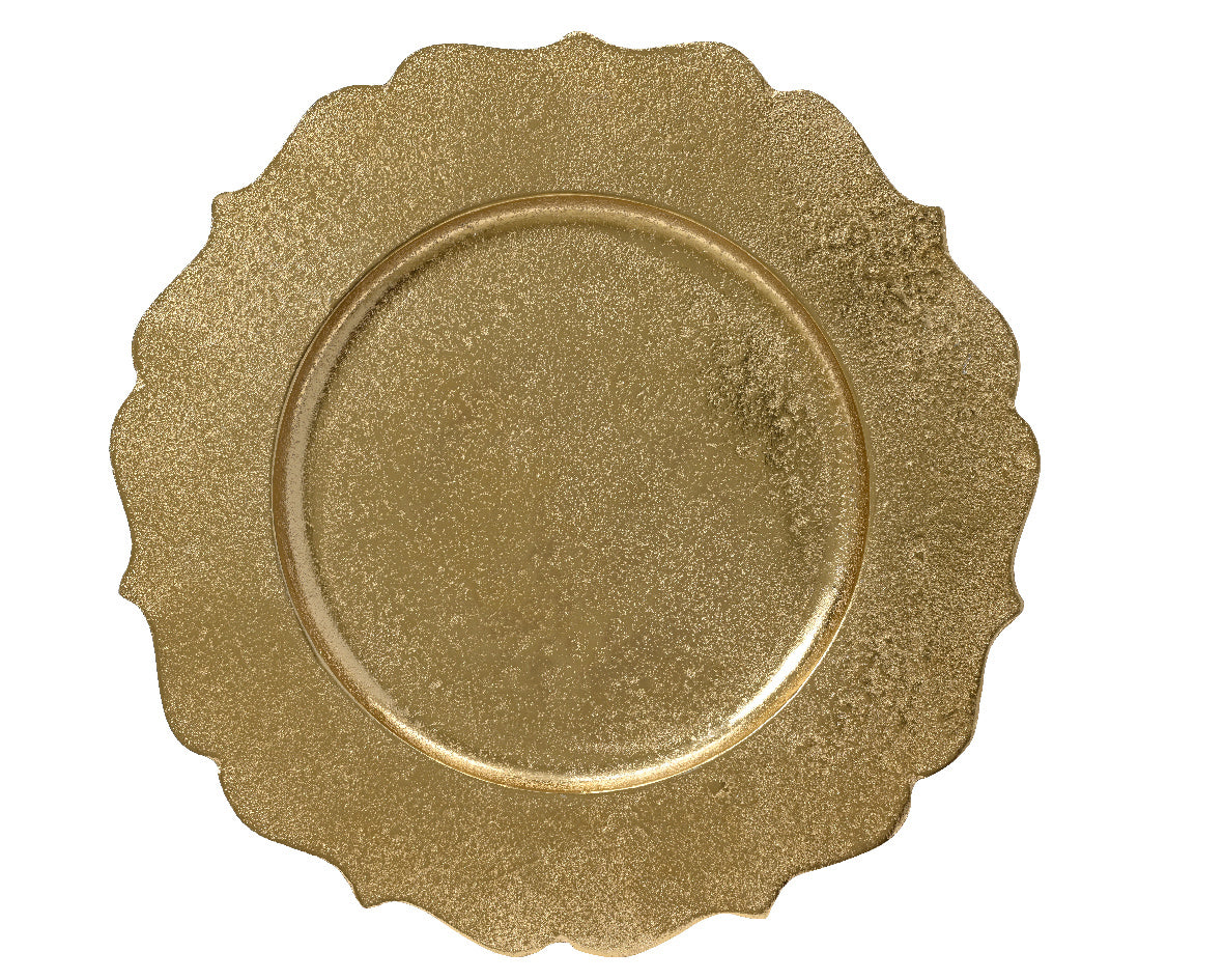 Vassoio Alluminio Oro D 38 Cm