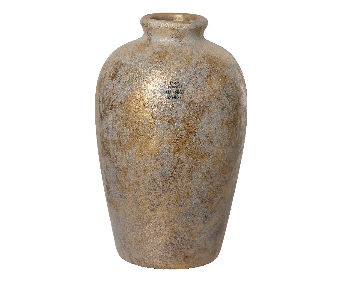 Vaso Terracotta Finitura Rame  D 19x30 Cm