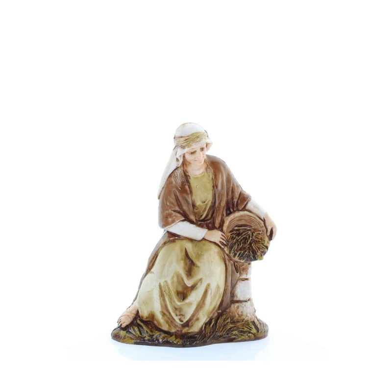 Donna Sul Muretto Presepe 10 Cm Landi