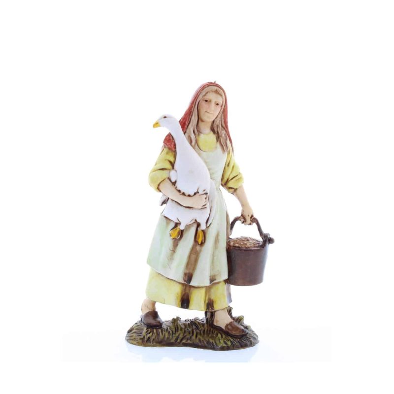 Donna Con Oca Presepe 10 Cm Landi
